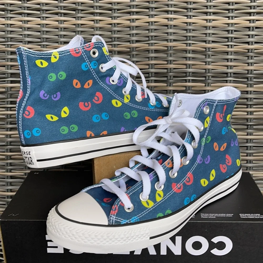 Converse Ctas Hi Spooky Eyes/White/Black MEN`S - Picture 9 of 16